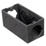 Caixa de passagem preta para eletroduto