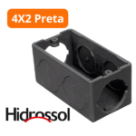 Caixa de Passagem Para Eletroduto PVC Preto 4x2 - Hidrossol - Imagem 2