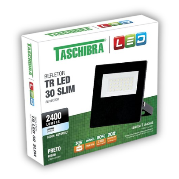 15379894147-refletor-tr-led-taschibra-30w-slim-6500k-em-jundiai.png Refletor TR Led Slim 30W 6500K Preto - Taschibra - Imagem 2