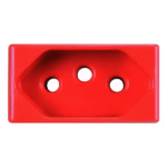 Tomada vermelha de três furos