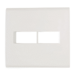 Placa branca com dois interruptores.