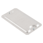 Tampa cega de alumínio brilhante.