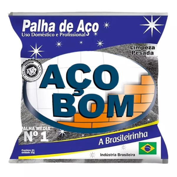 15387386135-palha-de-aco-n-1-aco-bom.png Palha De Aço Nº1 - Aço Bom - Imagem 1