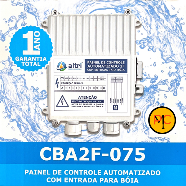 15228061832-15205824915-2.png Altri Painel Para Bomba de Poço Com Entrada Para Boia 2 fios 0.75cv Mono 127V 12A - Imagem 2