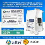 Altri Painel Para Bomba de Poço Com Entrada Para Boia 2 fios 1.00cv Mono 220v 8A - Imagem 2