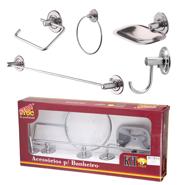 15256772073-kit-especial-inoxaluminio-3099-760605-stoc.png Kit Acessórios Para Banheiro Stoc Inox E Alumínio 5 Peças Stoc - Imagem 3