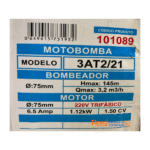 Altri Bomba Submersa Palito Para Poço 3AT2-21 1.50CV Trifásica 220V - Imagem 2