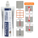 Chumbador Químico de Injeção WQI 44 300ml - Walsywa - Imagem 2