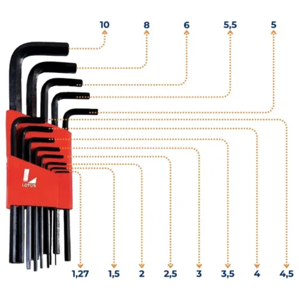 15398318284-jogo-de-chave-allen-longa-13-pecas-1-27mm-10mm-lotus-em-jundiai.png Jogo De Chave Allen Longa 13 Peças 1,27mm-10mm - Lotus - Imagem 3