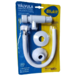 Válvula Para Mictório Branca Com Canopla E Flexível 30cm - Blukit - Imagem 2