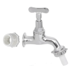 Torneira Curta Cromada Para Jardim E Tanque 1/2x3/4