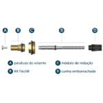 Kit Reparo Fácil Para Registro De Gaveta Com Cunha 170 Padrão Deca - Blukit - Imagem 3