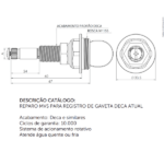 Mecanismo Reparo MVS Para Registro De Gaveta Deca Atual 3/4