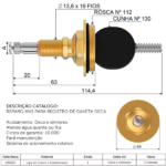 Mecanismo Reparo MVS Para Registro De Gaveta 1” Deca - Blukit - Imagem 6