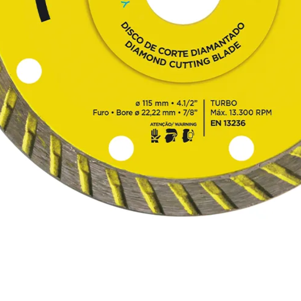 Disco de Corte Diamantado Turbo Porcelanato Flex 115 mm - Cortag - Imagem 2