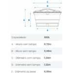 Caixa d’Água de Polietileno 500L Fortlev - Imagem 4