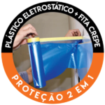 Salva Pintura 1,40m x 20m Filme Para Proteção Contra Respingos De Tinta Airless - Salvabras - Imagem 2