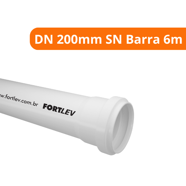 15327852111-imagens-prod-2025-02-20t102404-539.png Tubo Esgoto Cano PVC DN 200mm SN Barra 6m Fortlev - Imagem 2