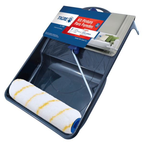Kit Pintura Para Parede Antirespingo 3 Peças - Tigre